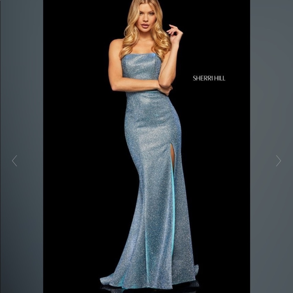 Sherri Hill Holographic Prom Dress Style 52362